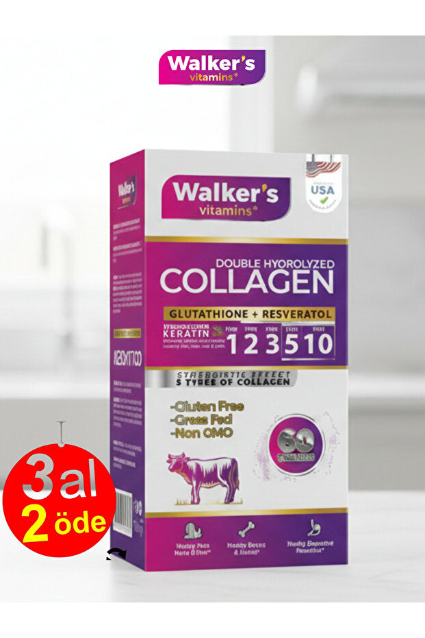 5 Types Collagen with Keratin, Biotin, Zinc - 60 Tablets