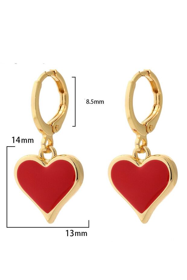 Gold Tone Heart Drop Earrings - Perfect Valentine's Day Gift