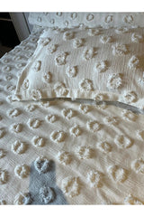 Delux Pompom Textured Single Bedspread - 180x250 cm