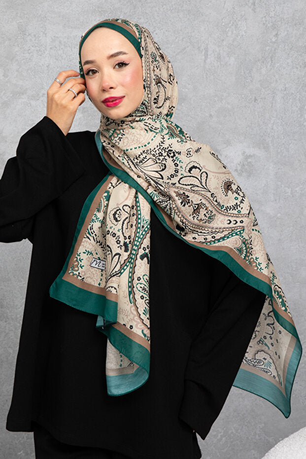 Retro Ethnic Pattern Cotton Scarf - Soft & Elegant ()