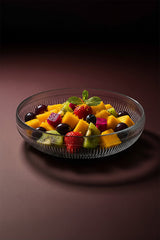 Large Glass Salad and Fruit Bowl - Scandinavian Style 26 Cm
