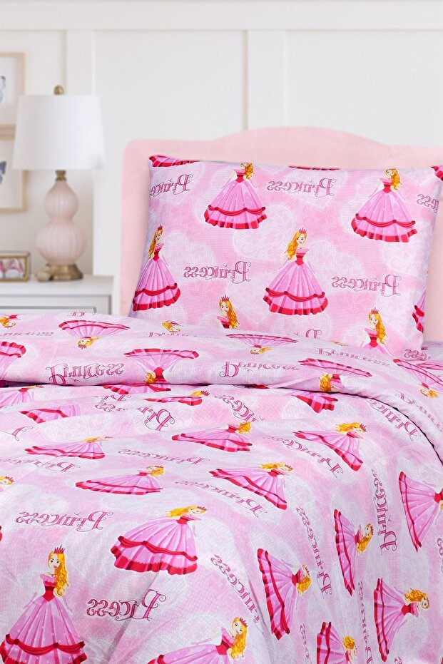 Princess Pattern Single Duvet Cover Set - 3 Pieces