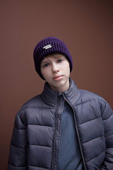 Boys' 'SUPER WAVE' Woven Label Beanie - Warm Knit Hat