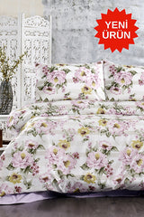 Double 4-Piece Cotton Blend Duvet Cover Set with Fitted Sheet