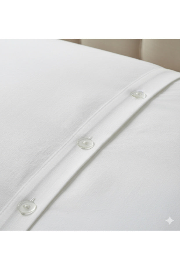 أناقة ناعمة: طقم غطاء لحاف نفرين - قطن 100% بنقشة فيونكة