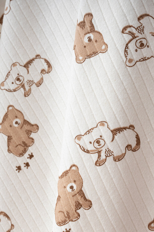 Sweat Bear Cotton Baby Blanket - Soft & Breathable 80x90 cm