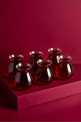 Modern Turkish Tea Glasses - 6-Piece Set, 200ml