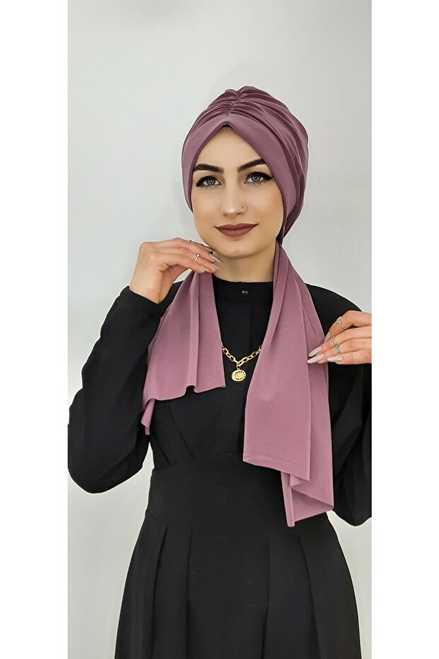 Polyester Lilac Turban - Stylish & Durable Headwrap
