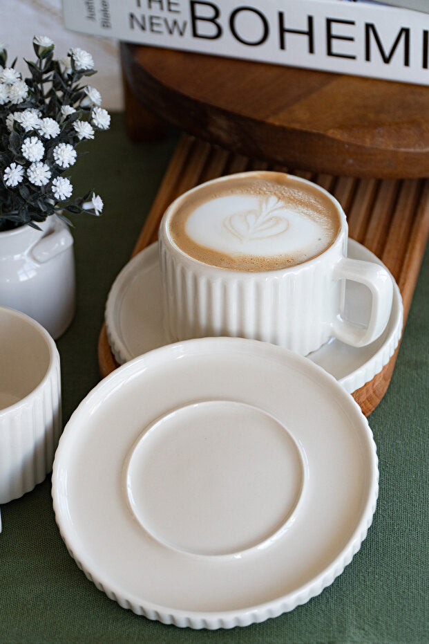 Farika Professional Saturn Porcelain Tea Cup Set - 4 Pieces