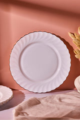 Elegant Waves Opal Gilded Serving Plate - 26.5 cm
