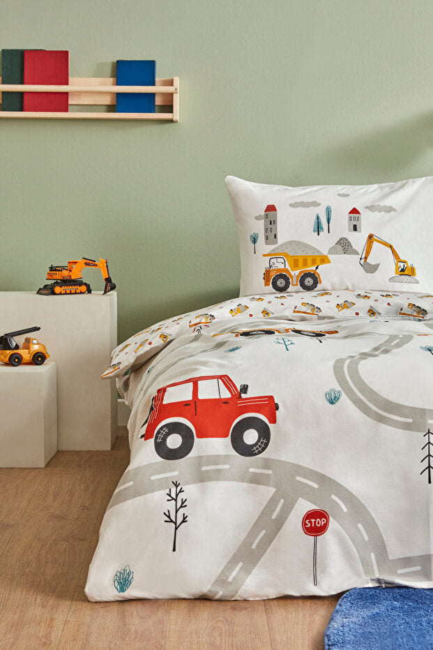Young Race 100% Cotton Single Duvet Cover Set