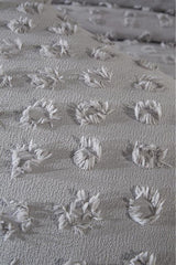 Double Pique Bedding Set - 3 Piece Grey Cotton