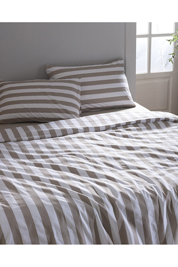 Avignon Double Duvet Cover Set - 100% Cotton Beige