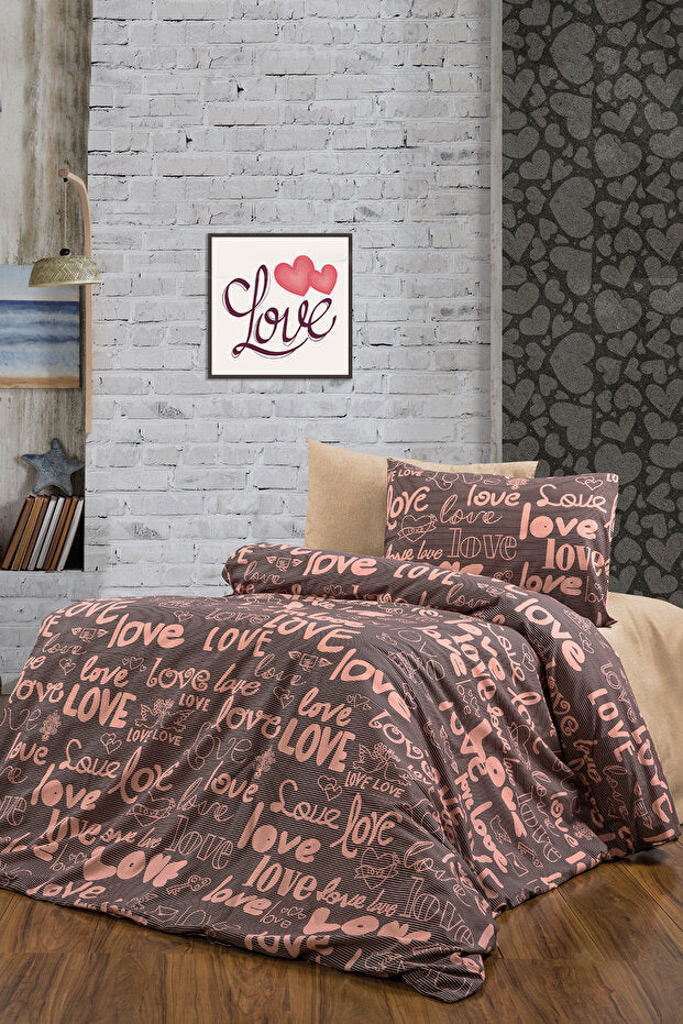 Love Single Duvet Cover Set - 160x220cm, 3-Piece