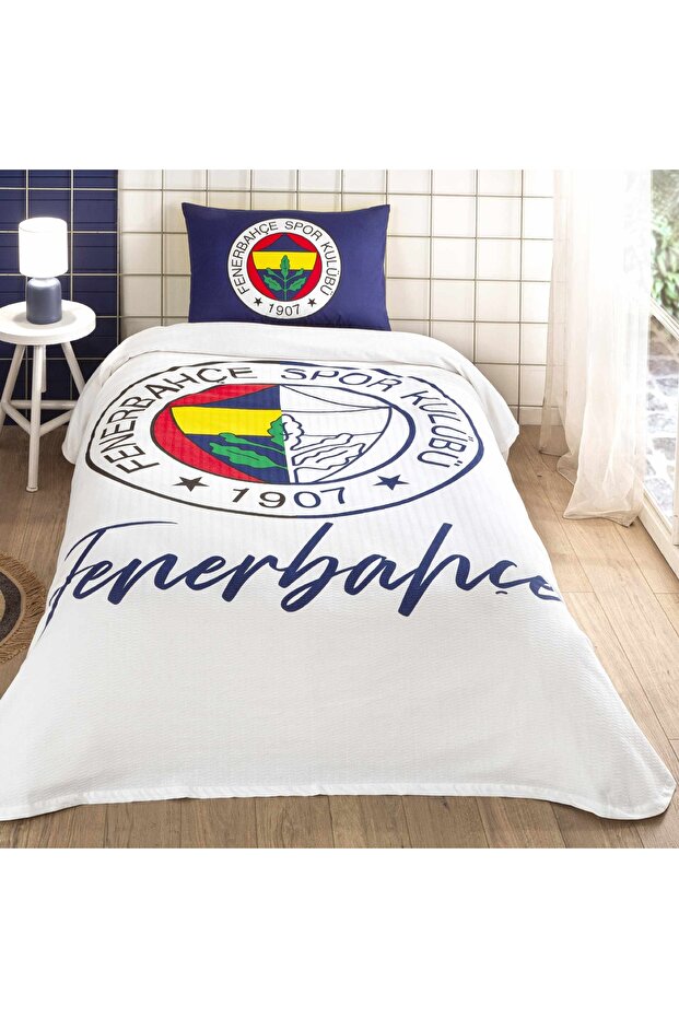 Licensed Fenerbahce Single Pique Bedding Set - 100% Cotton