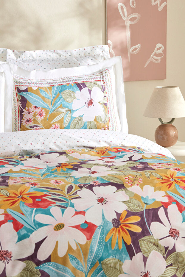 Lumire 100% Cotton Double Duvet Cover Set - Multicolor