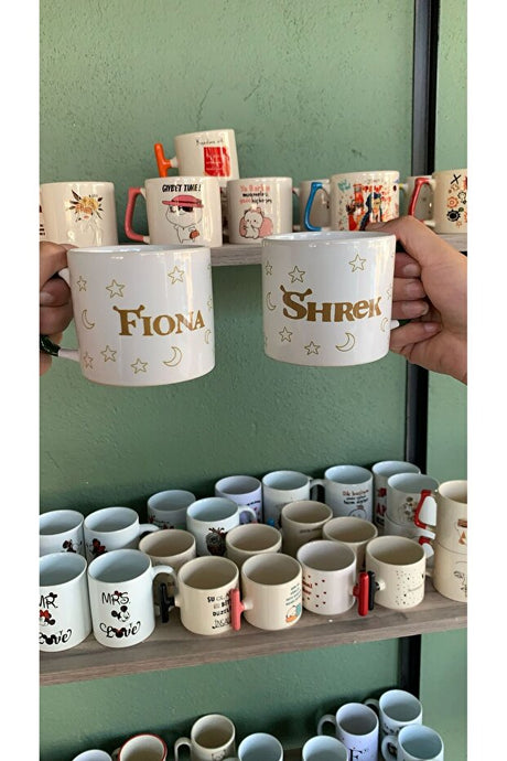 Shrek & Fiona Design Couple Mug Set - 200ml x 2