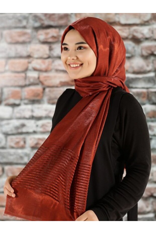 Hayal Evening Shawl - Taba Color with Elegant Shimmer