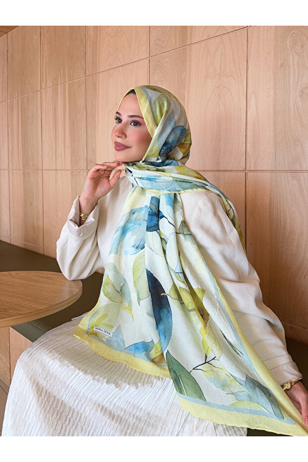 Patterned Bamboo Crinkle Scarf, Stylish & Breathable
