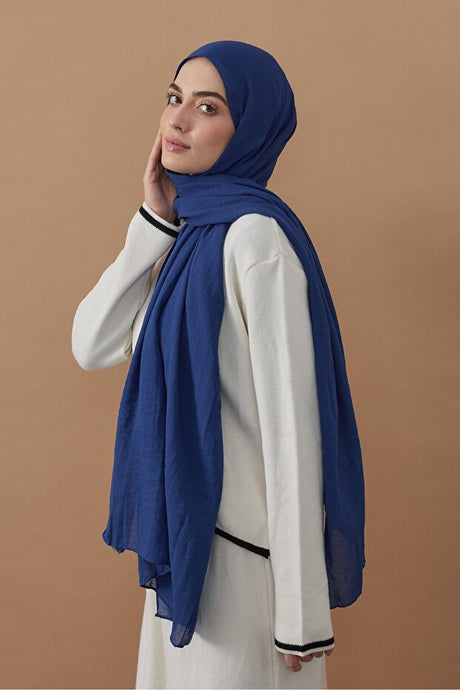 Crushed Cotton Shawl, Lightweight & Wrinkle-Free