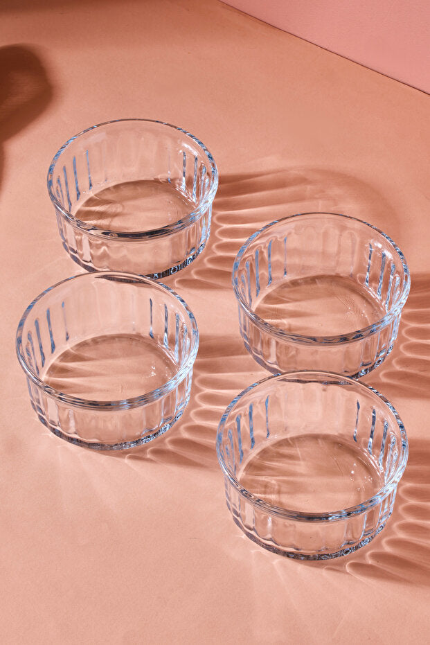 Ramekin 4-Piece Oven Dish Set - 10x5 cm, 0.2 L Borosilicate Glass