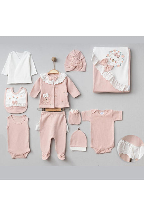 0-3 Months 10-Piece 100% Cotton Newborn Baby Bear Hospital Set