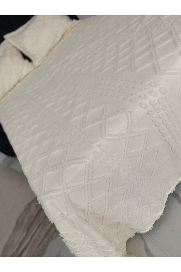 Chenille Cotton Pique Bedding Set - 250x250 cm, 3-Piece