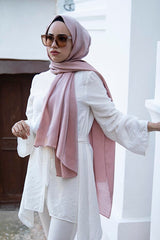 Janjan Rose Pink Shawl Lightweight & Elegant