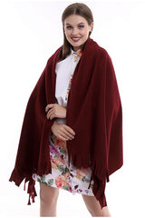 Soft & Warm Burgundy Polar Scarf Shawl