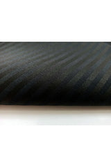 Black Thin Striped Satin Single Duvet Cover Set