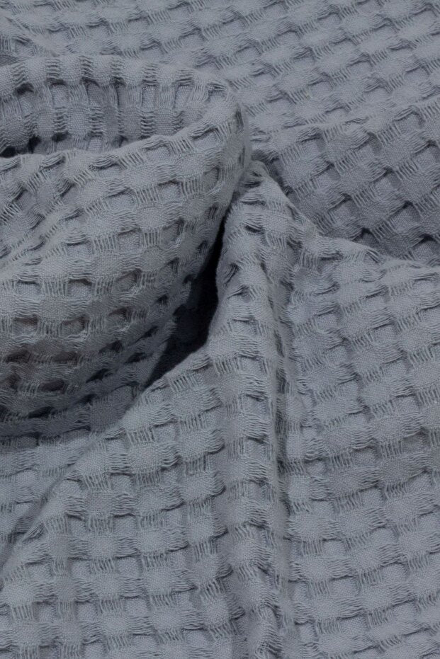100% Cotton Double Waffle Bedspread Pike - Grey