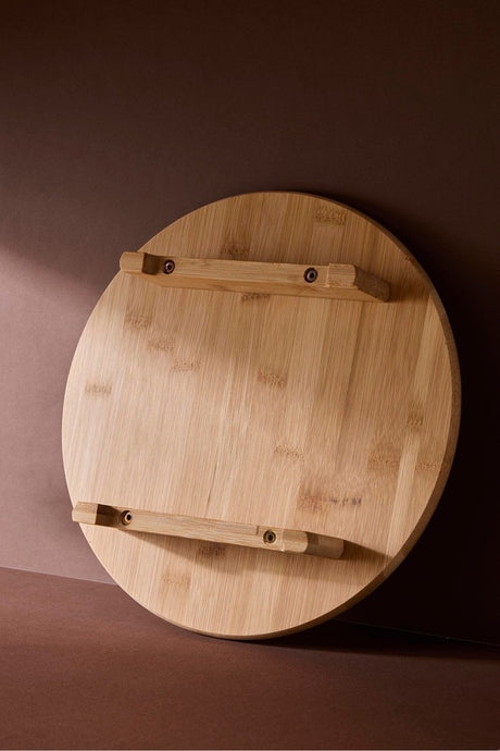 30 cm Round Bamboo Serving Stand - Ergonomic & Decorative