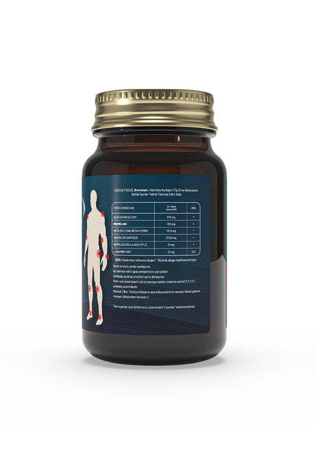Collagène, Glucosamine, Bromélaïne - 60 Comprimés x 3 pour la Santé des Articulations