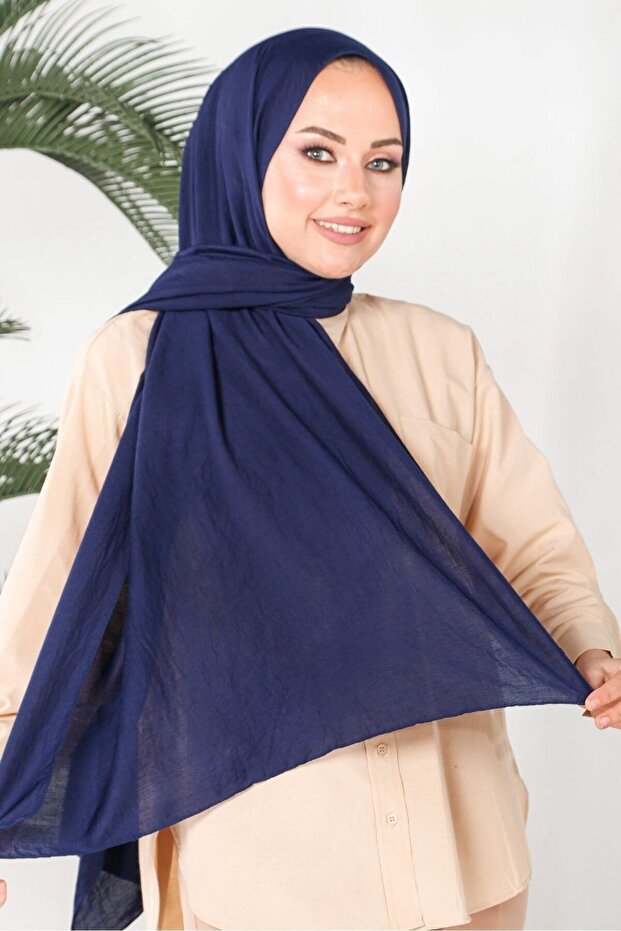 Navy Blue Viscose Soft & Comfortable Shawl