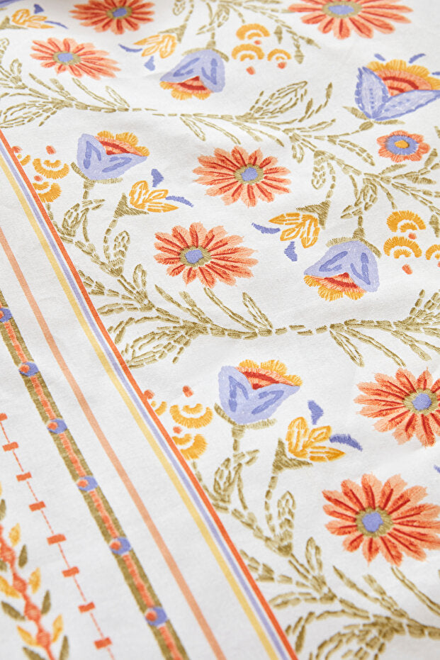Clarice 100% Cotton Double Duvet Cover Pique Set
