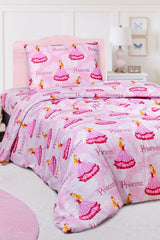 Princess Pattern Single Duvet Cover Set - 3 Pieces