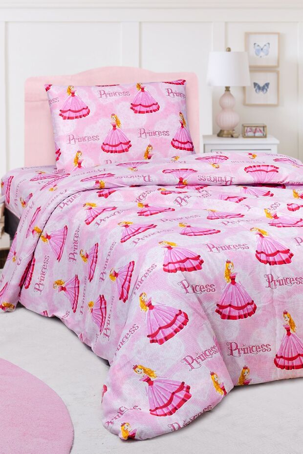 Princess Pattern Single Duvet Cover Set - 3 Pieces