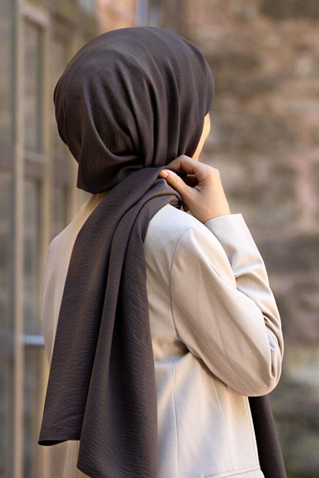 Anthracite Cotton Jazz Shawl - Soft & Easy-Care