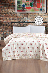 100% Cotton Double Bedspread - Kanavice Printed Pike