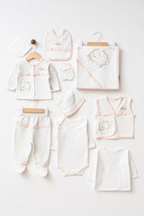 Newborn Baby Flower Rabbit 10-Piece Hospital Exit Clothing Set 0-3 Months