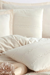 100% Cotton Fringed Single Duvet Cover Set - Avola