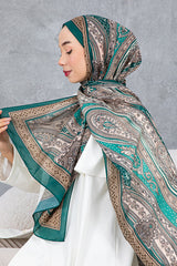 Retro Ethnic Pattern Cotton Scarf - Soft & High Quality