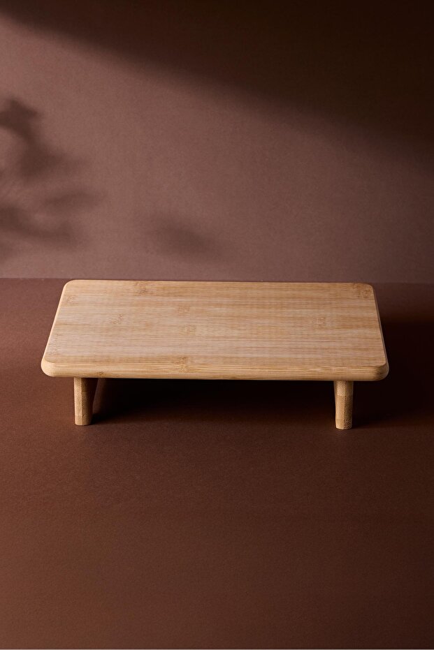 Rectangular Bamboo Serving Stand - 30x20 cm Multi-Purpose Tray