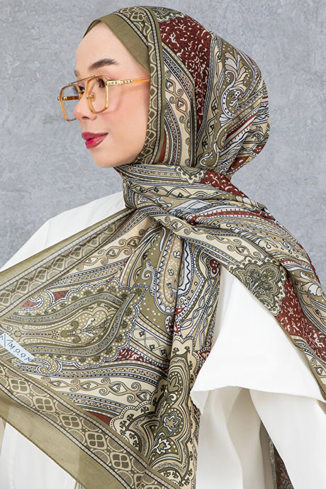Retro Ethnic Pattern Cotton Shawl - Soft & High Quality