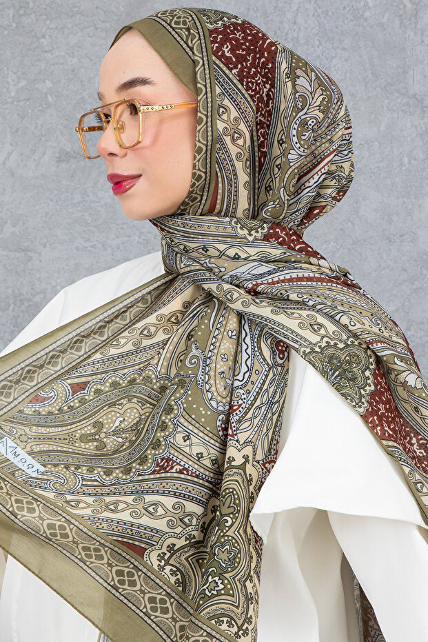 Retro Ethnic Pattern Cotton Shawl - Soft & High Quality