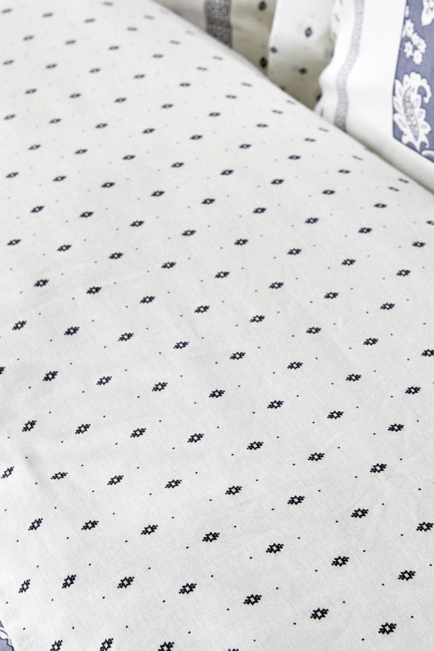 Celerina Blue 100% Cotton Double Duvet Cover Set