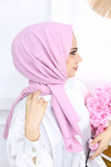 Powder Pink Cotton Jazz Shawl - Elegant & Lightweight