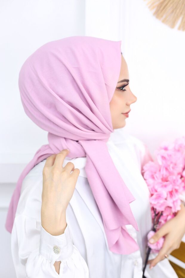 Powder Pink Cotton Jazz Shawl - Elegant & Lightweight
