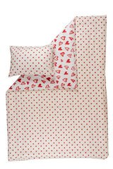 Lover Single Duvet Cover Set - 100% Cotton Hearts