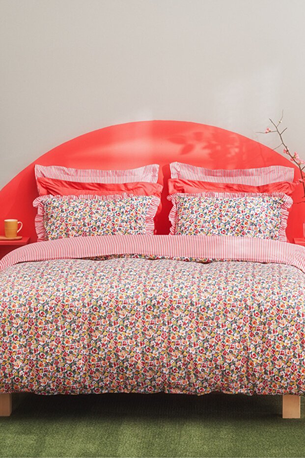 Punava 100% Cotton Double Duvet Cover Set - 4 Pieces